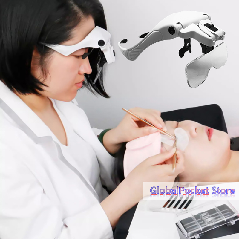 Eyelash Extension Glasses - [TG823]5 Lens Adjustable Magnifier Eyelash Extension