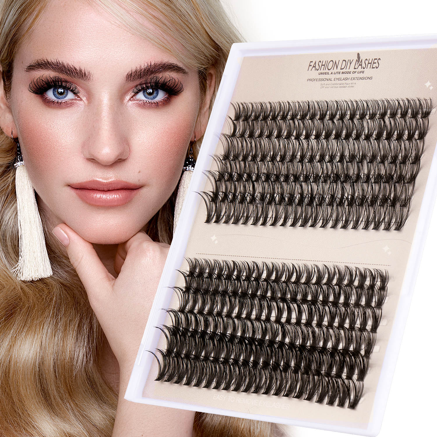 Eyelash Extension Options - DIY Clusters Lashes, Split Lashes False