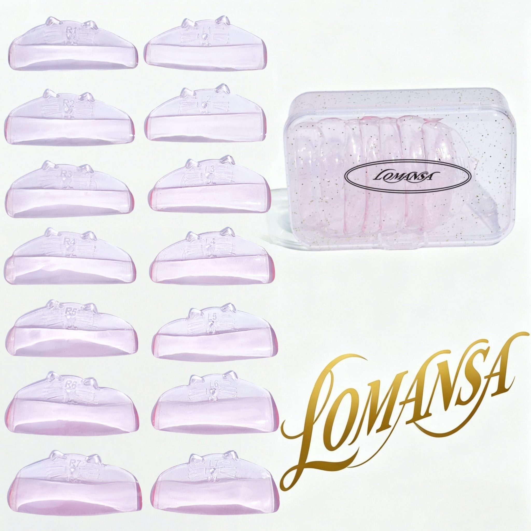 Eyelash Extension London - Lomansa 14Pcs C Curl Silicone Eyelash
