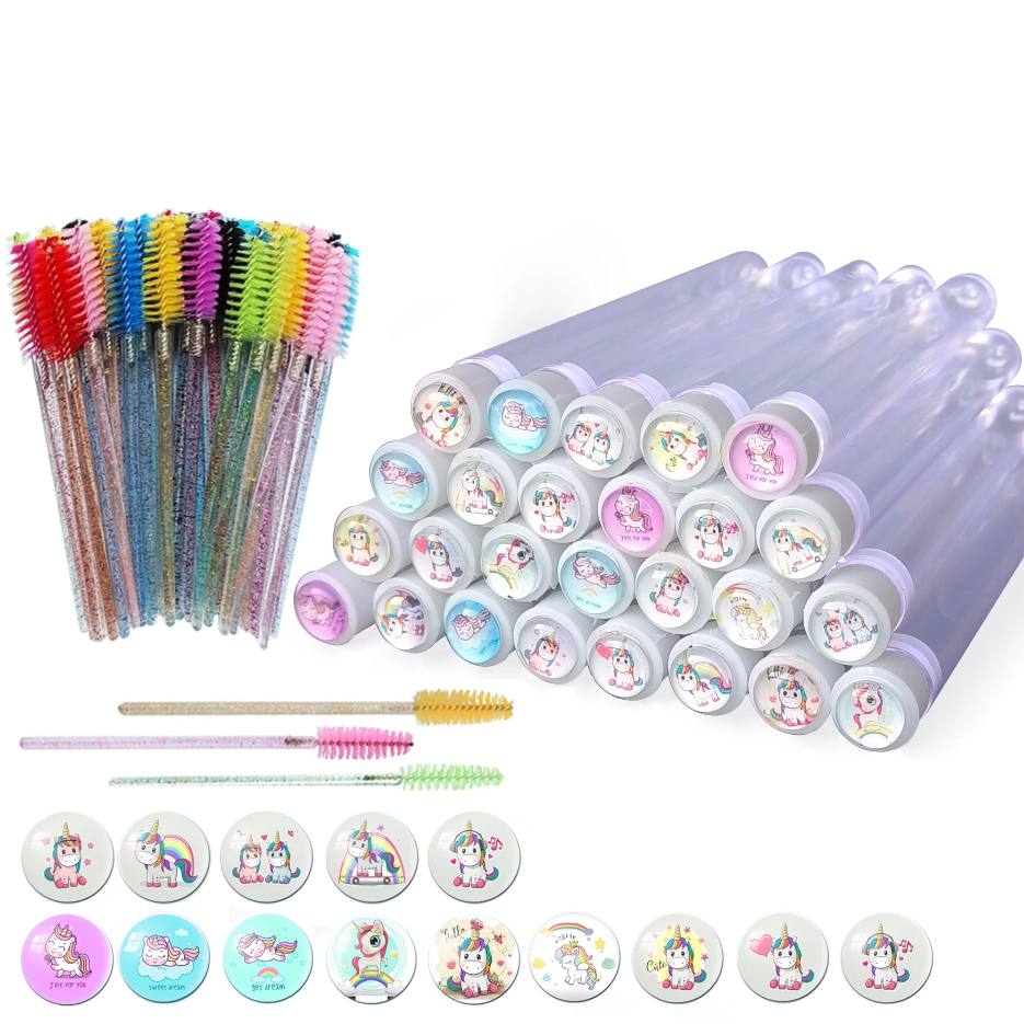 50pcs Reusable Unicorn Eyebrow - Eyelash Extension For Beginners avaliação e preço