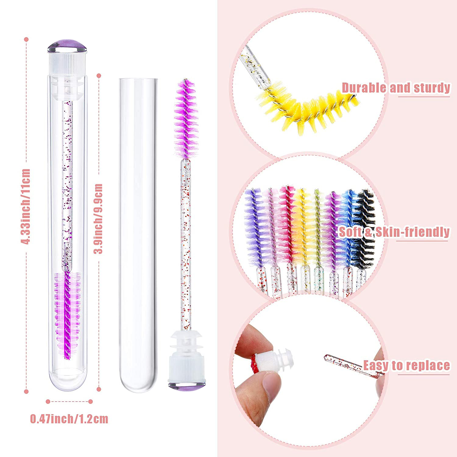 50pcs Reusable Unicorn Eyebrow - Eyelash Extension For Beginners avaliação e preço