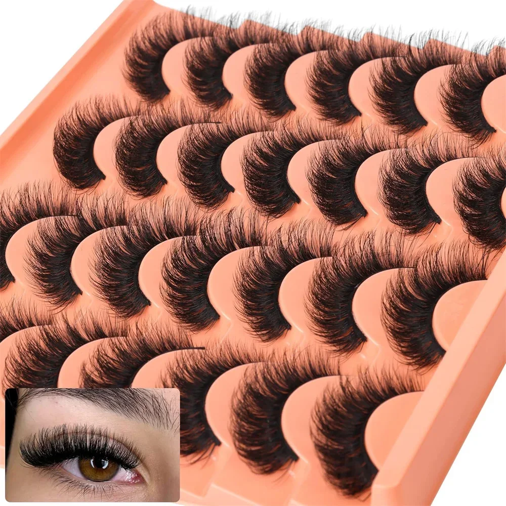 14 Pairs Natural Look Faux Min - Eyelash Extension Volume Cat Eye avaliação e preço