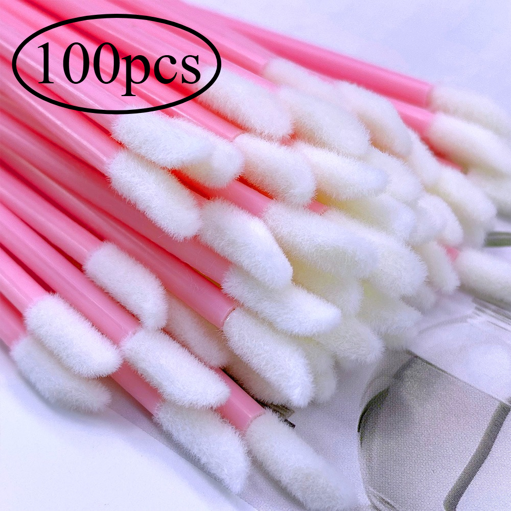 100Pcs Disposable Lip Brush Ey - Eyelash Extension For Beginners avaliação e preço