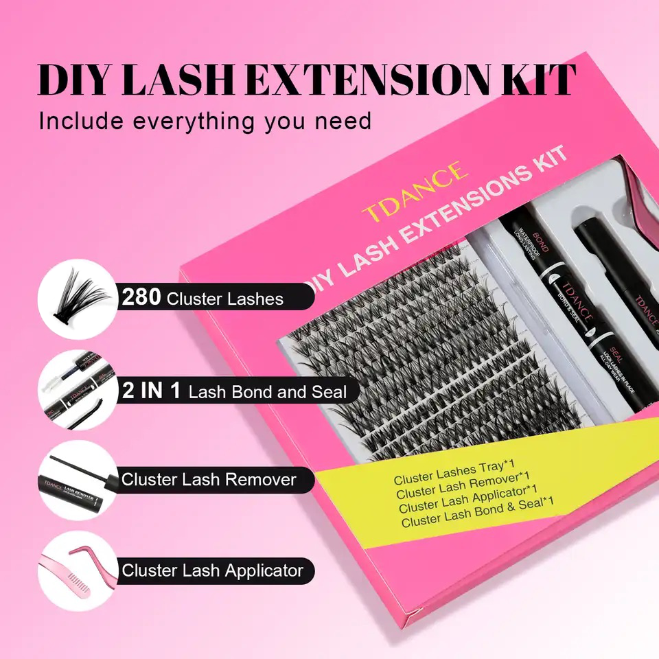 TDANCE 280PCS DIY Mix Clusters - Eyelash Extension Remover At Home avaliação e preço