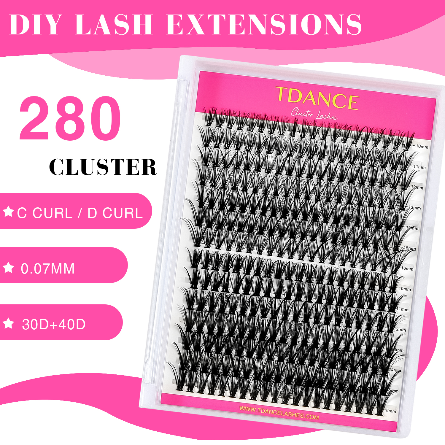 TDANCE 280PCS DIY Mix Clusters - Eyelash Extension Remover At Home avaliação e preço