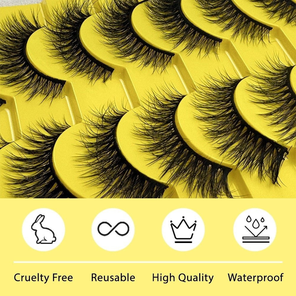 10Pairs New 3D Dramatic False  - Eyelash Extension Volume Cat Eye avaliação e preço