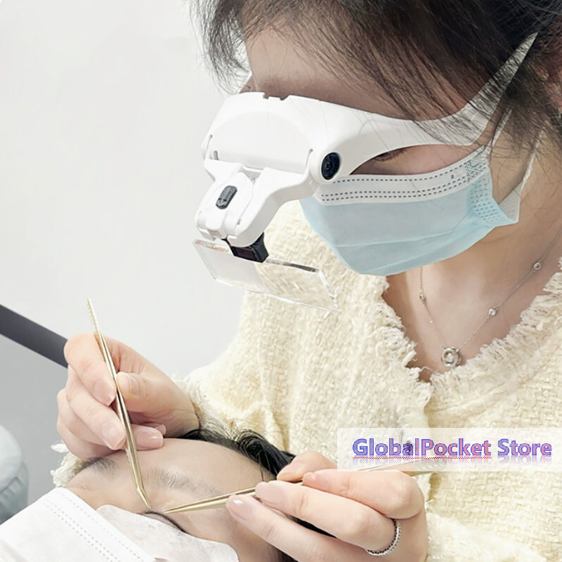 [TG823]5 Lens Adjustable Magni - Eyelash Extension Glasses avaliação e preço