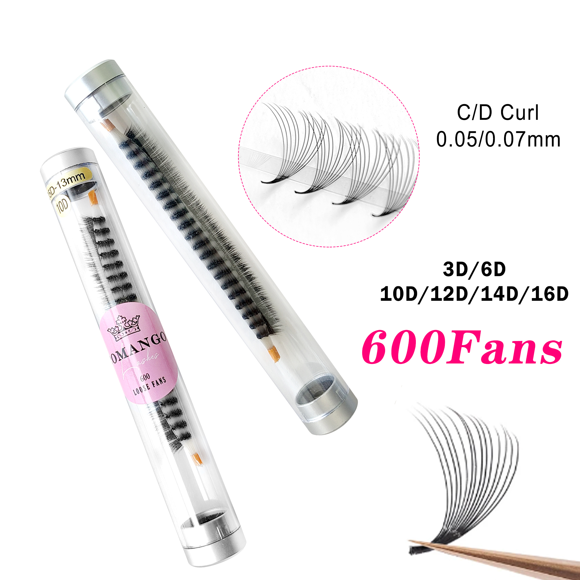 CoMango 600Fans Premade Volume - Eyelash Extension Volume Cat Eye avaliação e preço
