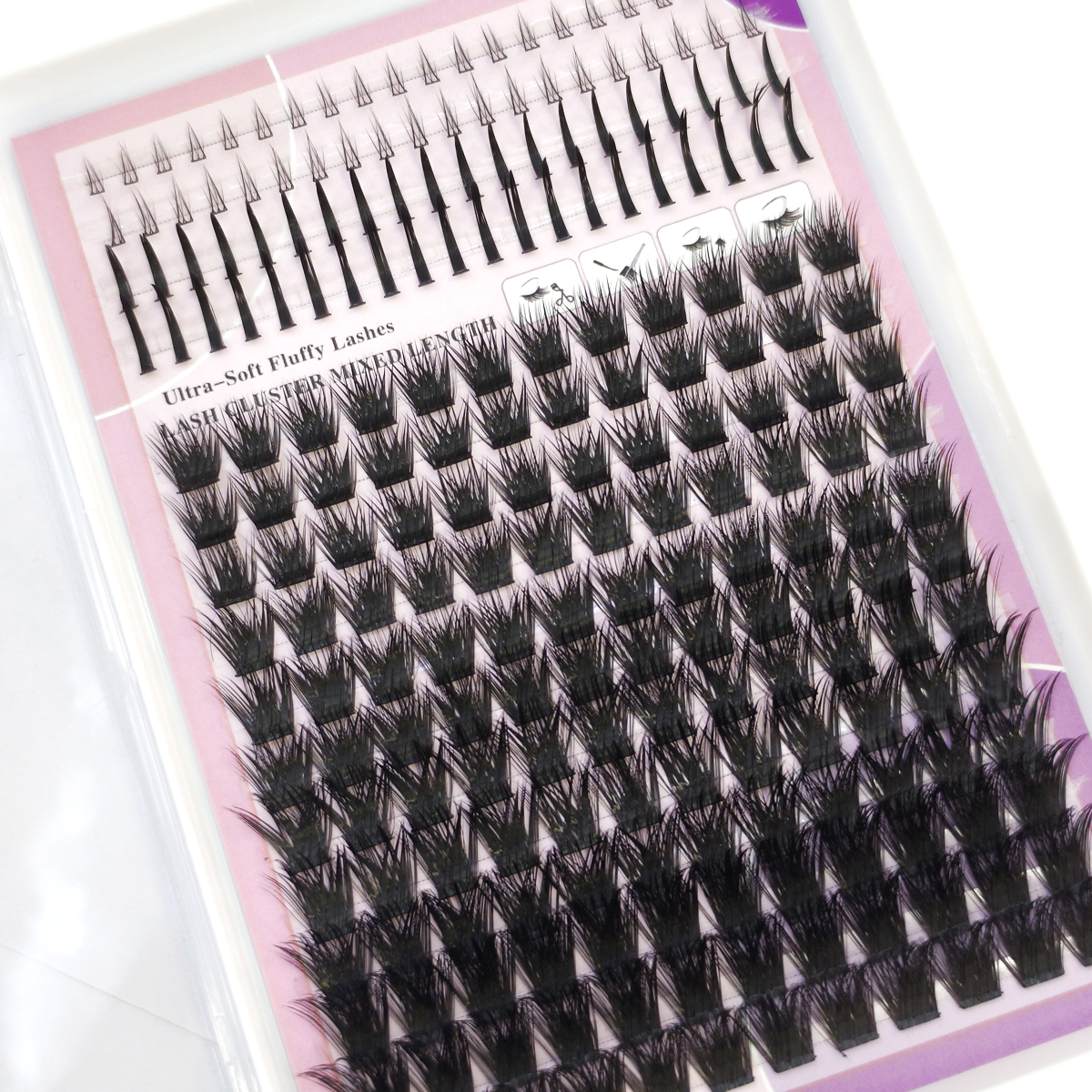 16ROWS Eyelashes Clusters Natu - Eyelash Extension Volume Cat Eye avaliação e preço