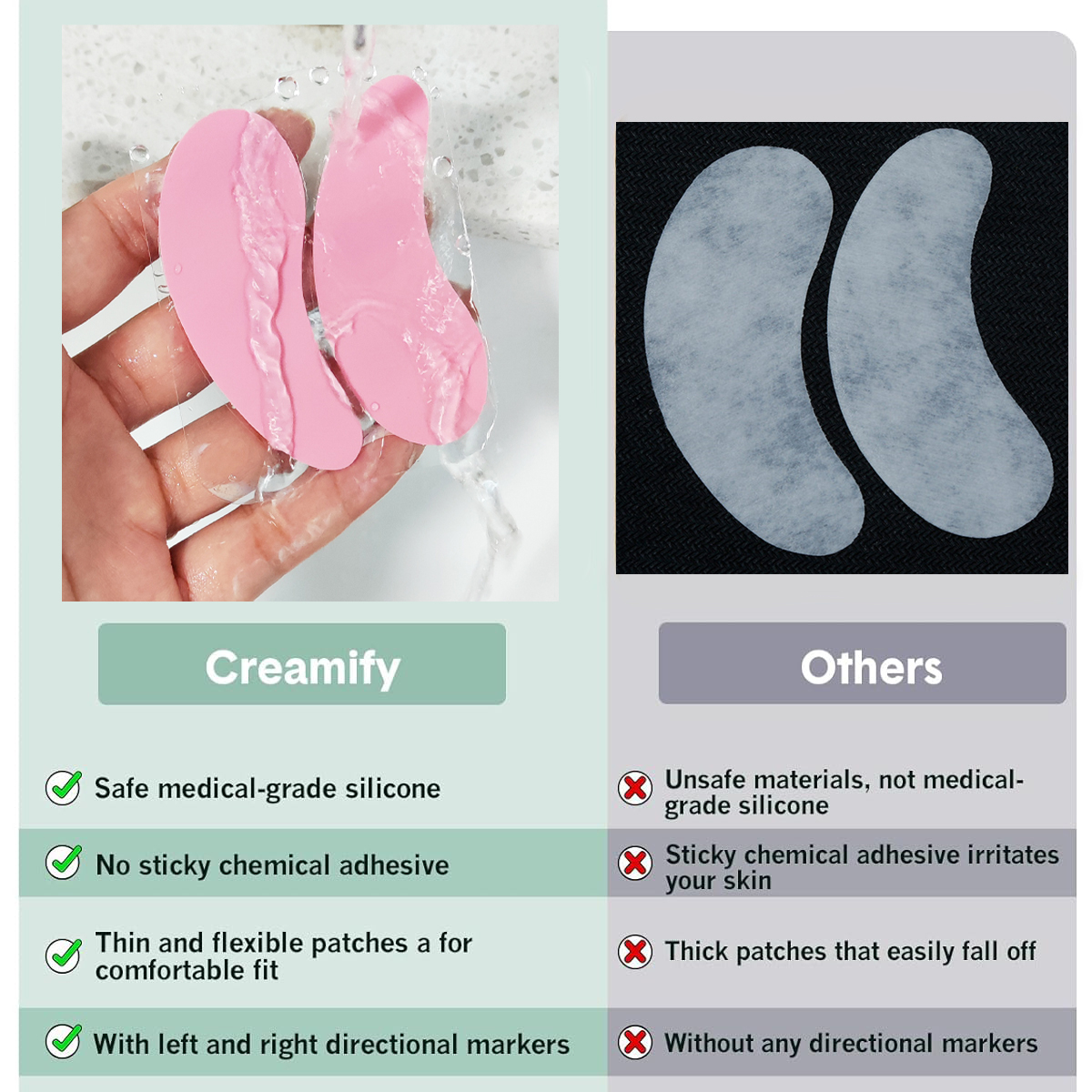 1Pair Reusable Eyelash Pads Si - Eyelash Extension Glasses avaliação e preço