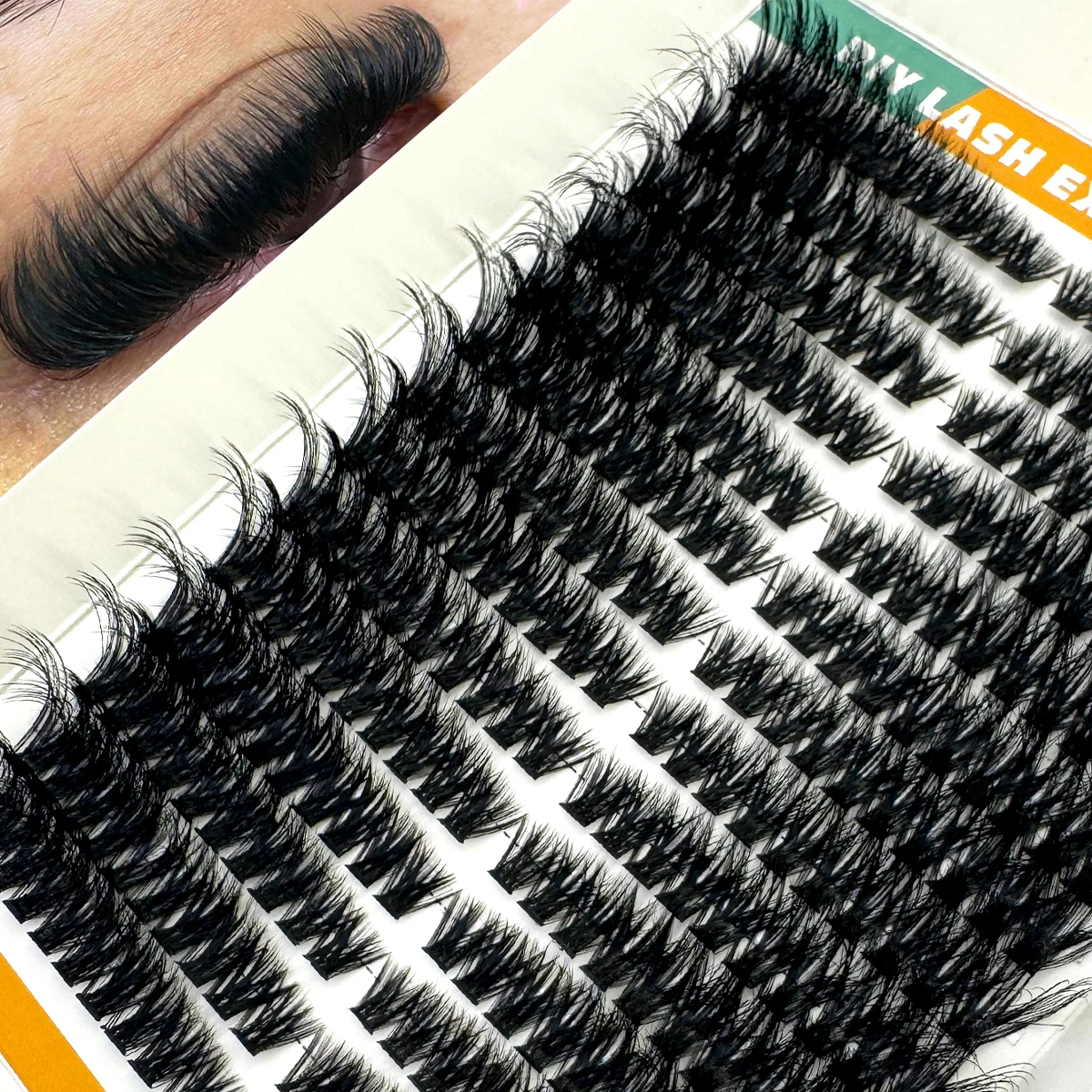 AMSDCN  80D Fluffy Lash Cluste - Eyelash Extension Volume Cat Eye avaliação e preço