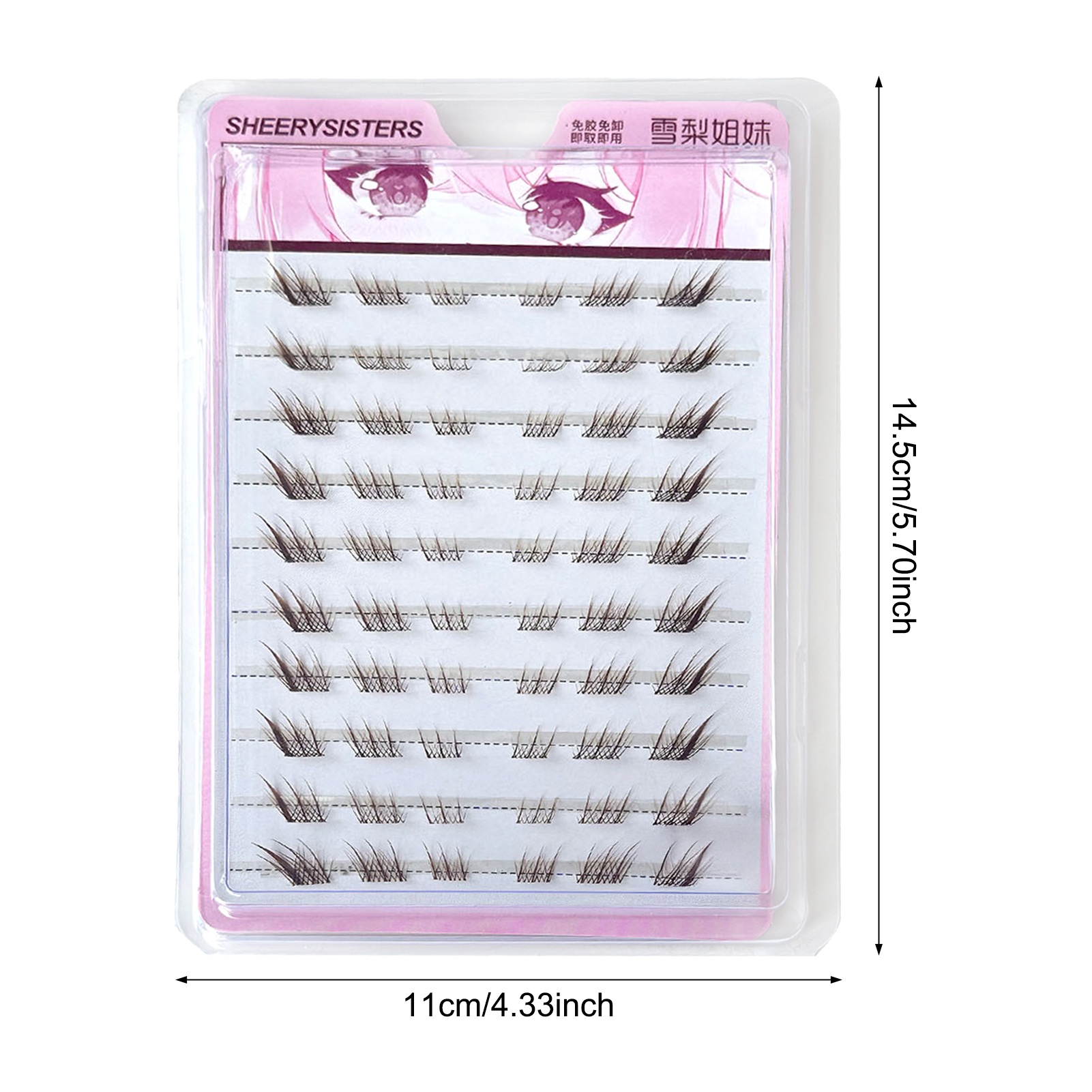 10 Rows Brown Single Cluster F - Eyelash Extension Volume Cat Eye avaliação e preço