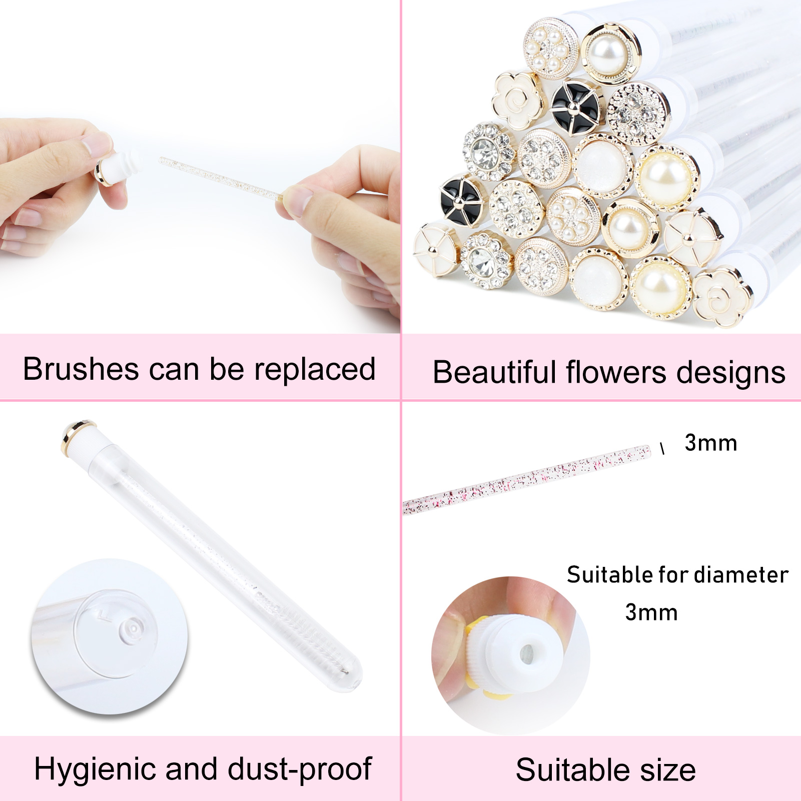 Mascara Wands Tube 20pcs Reusa - Eyelash Extension For Beginners avaliação e preço