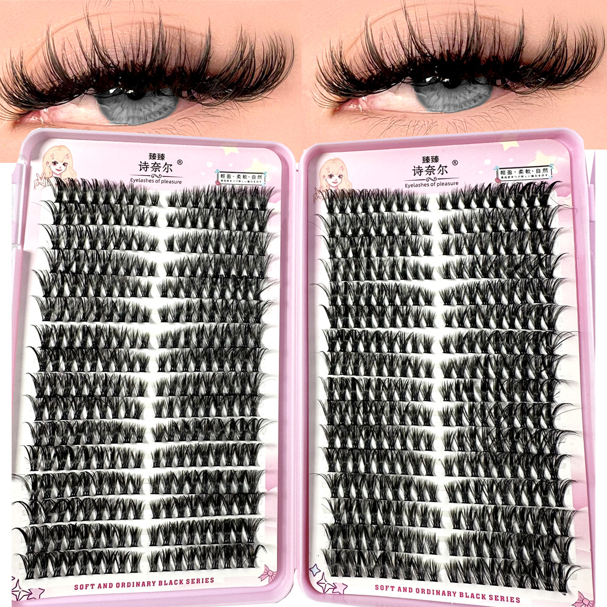 10/32Rows Fluffy Lash Clusters - Eyelash Extension Volume Cat Eye avaliação e preço