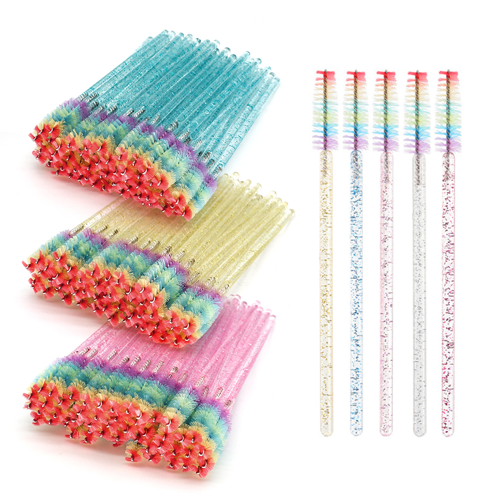 50PCS Rainbow Crystal Eyelash  - Eyelash Extension Glasses avaliação e preço