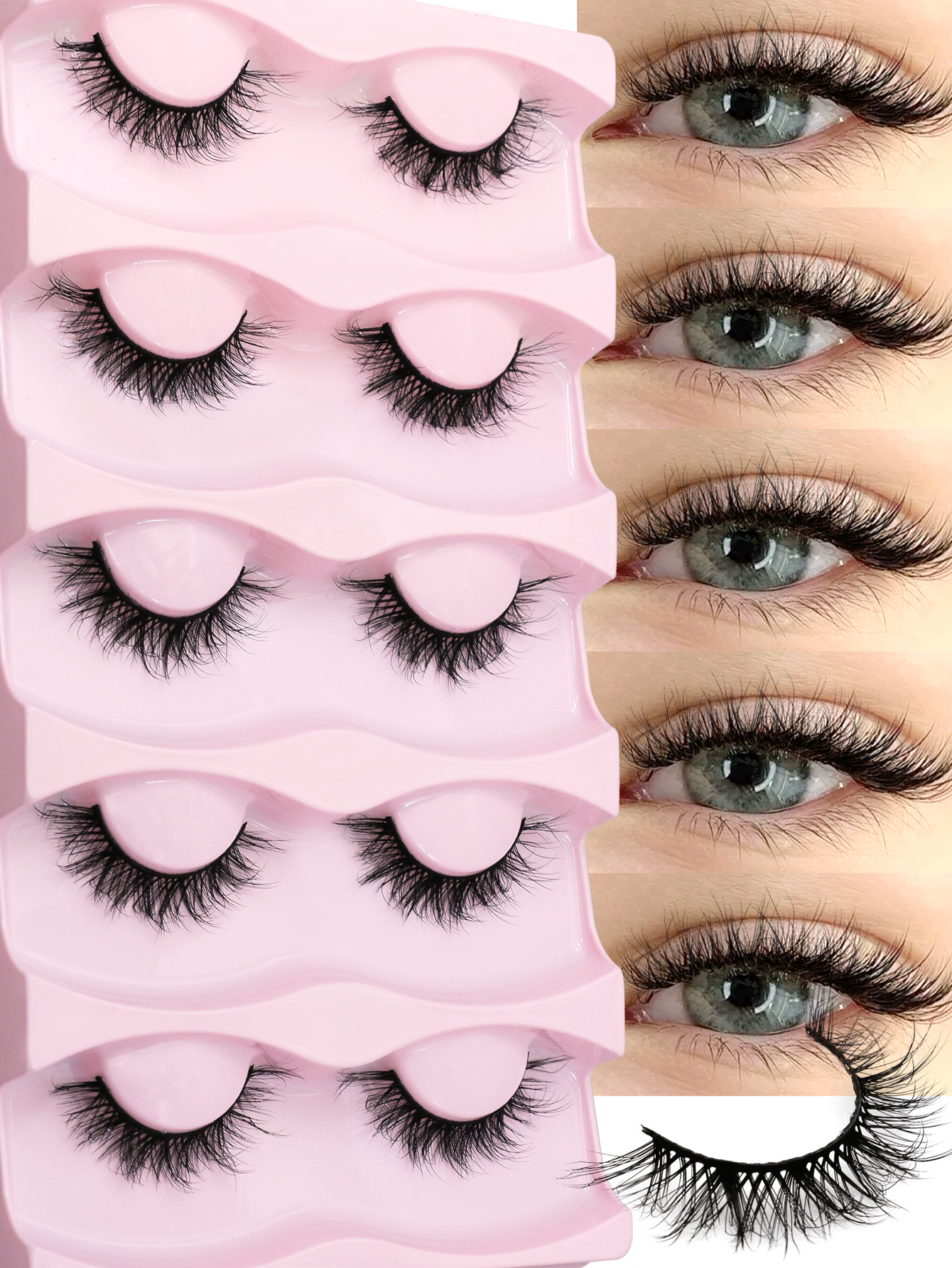 VELTRINAY Mink Lashes Wispy Ca - Eyelash Extension Volume Cat Eye avaliação e preço