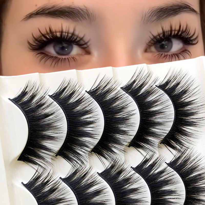 5pairs Fluffy Thick Faux False - Eyelash Extension Volume Cat Eye avaliação e preço