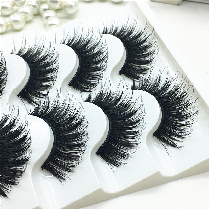 5pairs Fluffy Thick Faux False - Eyelash Extension Volume Cat Eye avaliação e preço