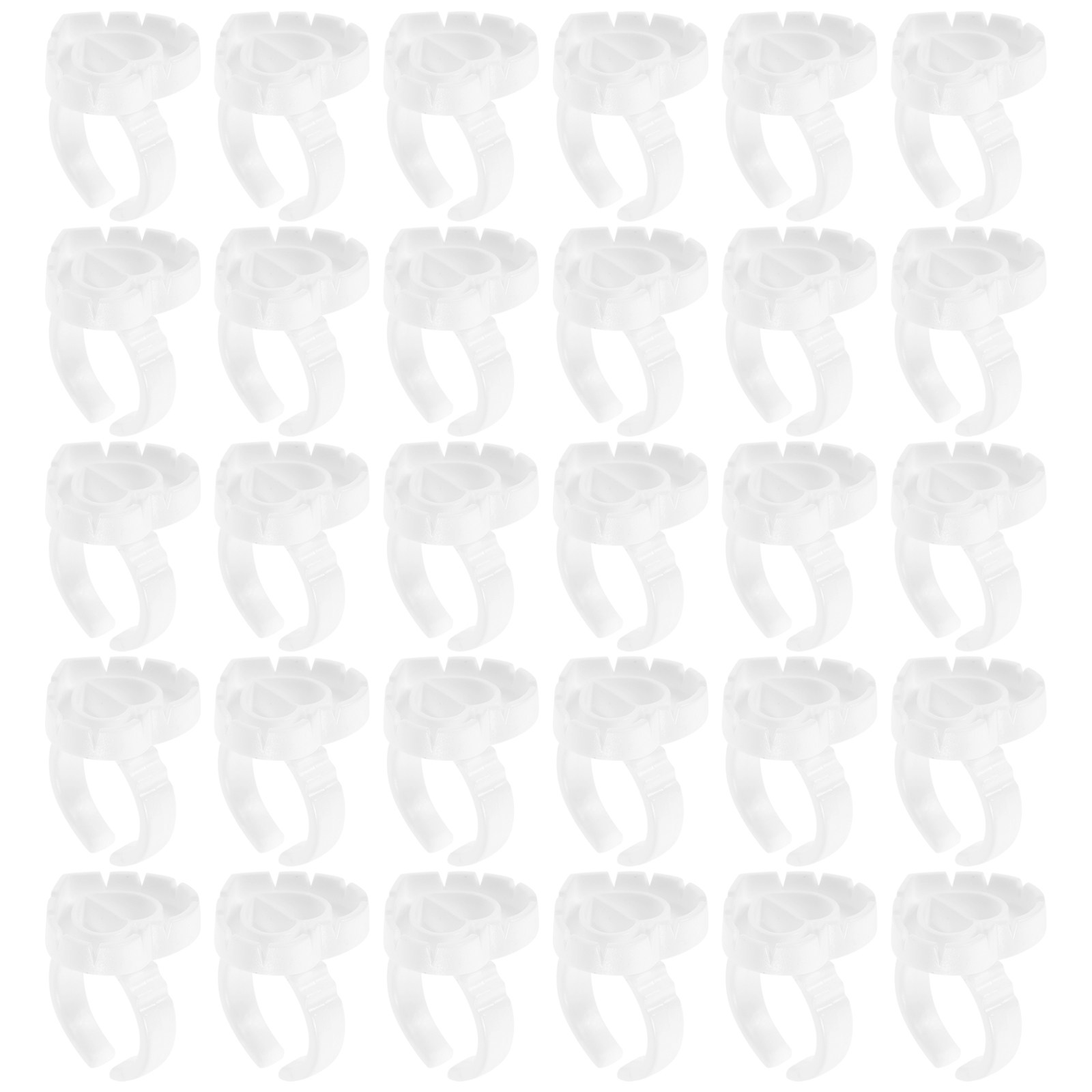 100Pcs White Pigment Ring Hold - Eyelash Extension Process avaliação e preço