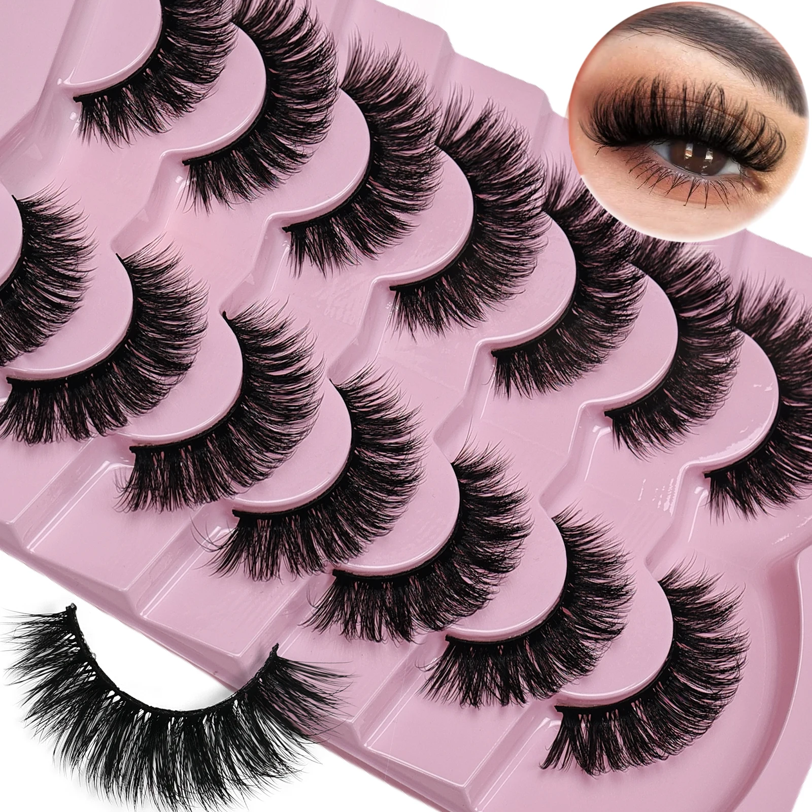7 Pairs Cat Eye Lashes Volume  - Eyelash Extension Volume Cat Eye avaliação e preço