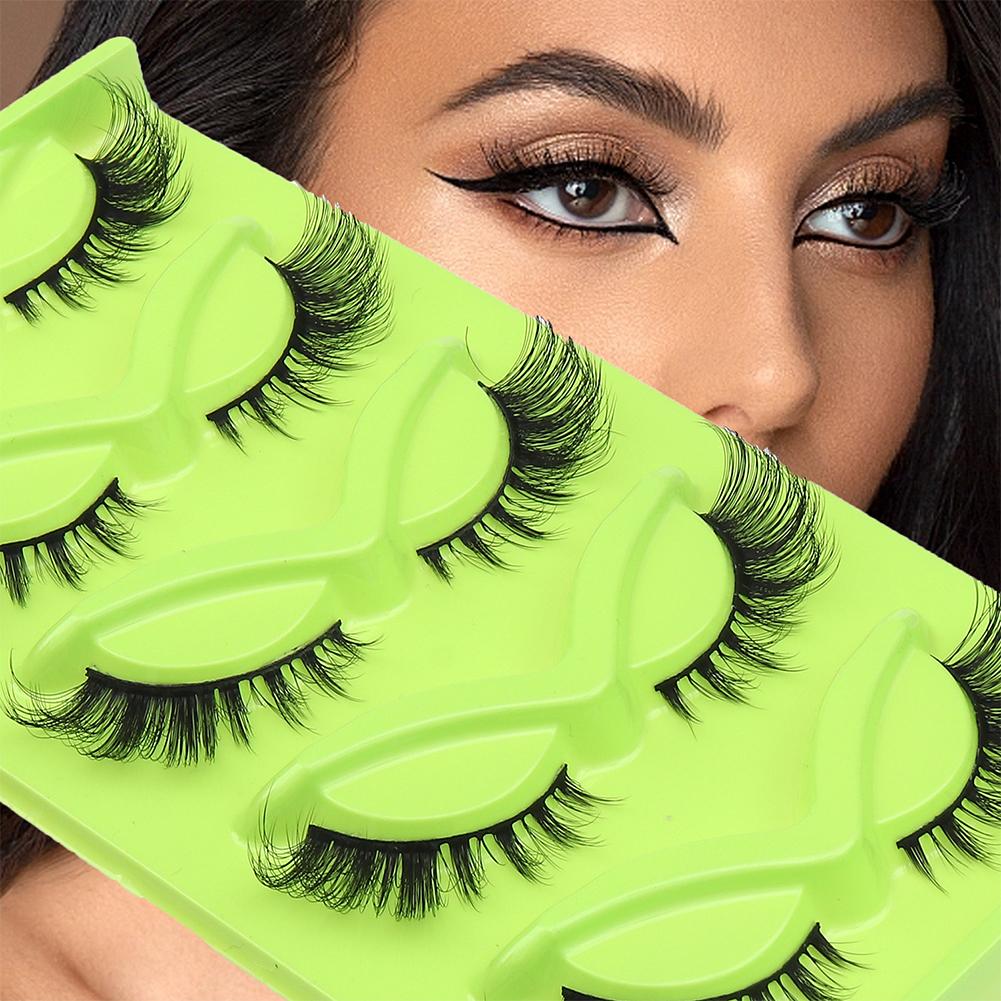 Fox Eye False Eyelashes 5 Pair - Eyelash Extension Volume Cat Eye avaliação e preço