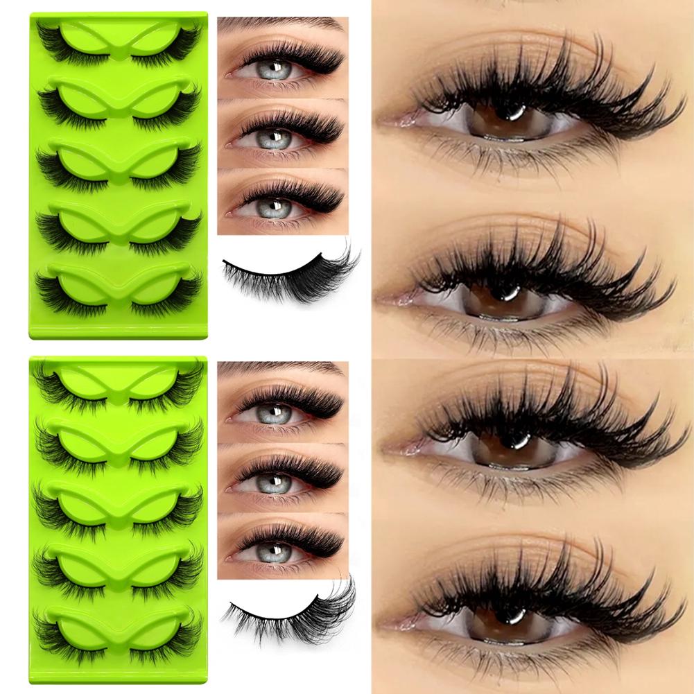 Fox Eye False Eyelashes 5 Pair - Eyelash Extension Volume Cat Eye avaliação e preço