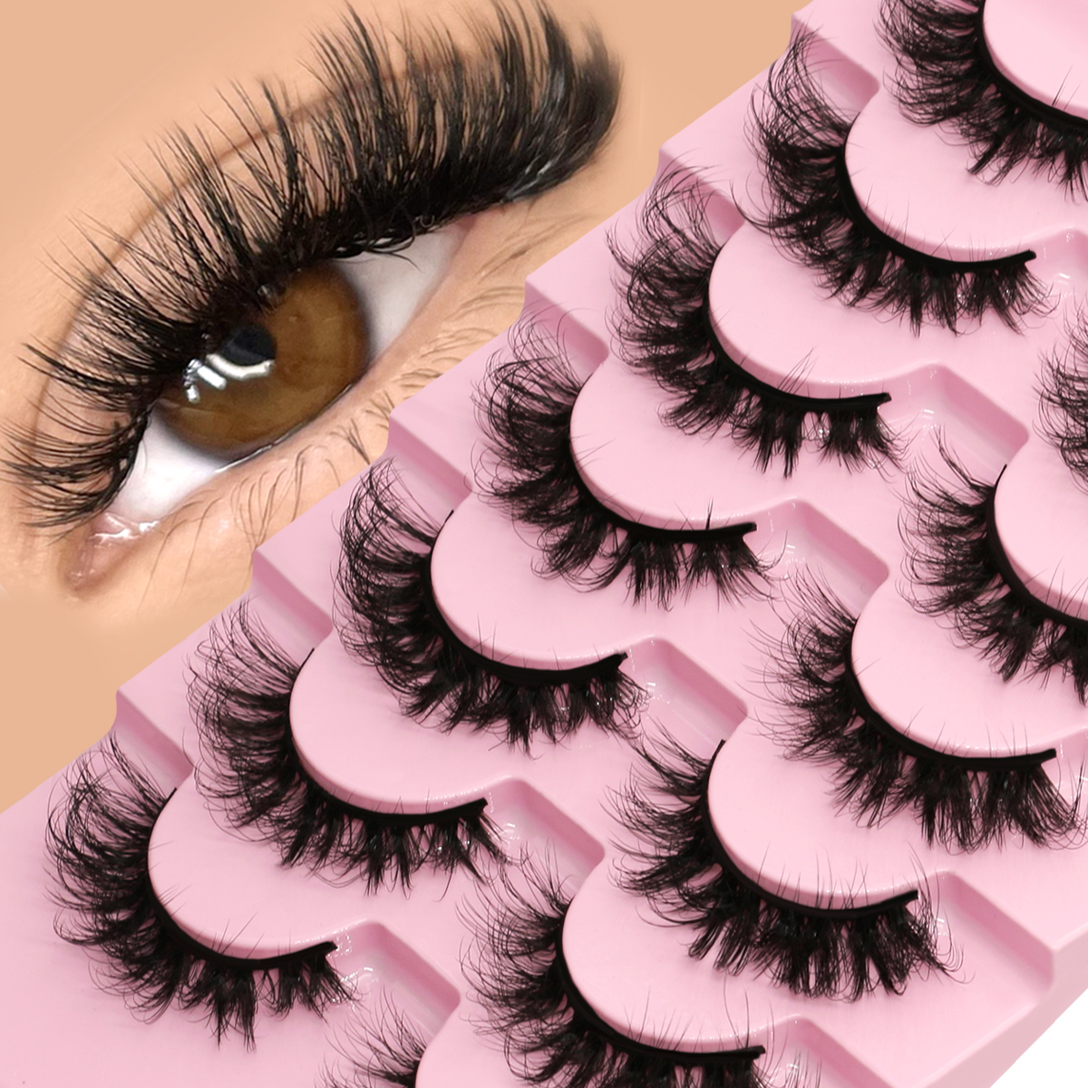 Lasvirey Fluffy Cat Eye Lashes - Eyelash Extension Volume Cat Eye avaliação e preço
