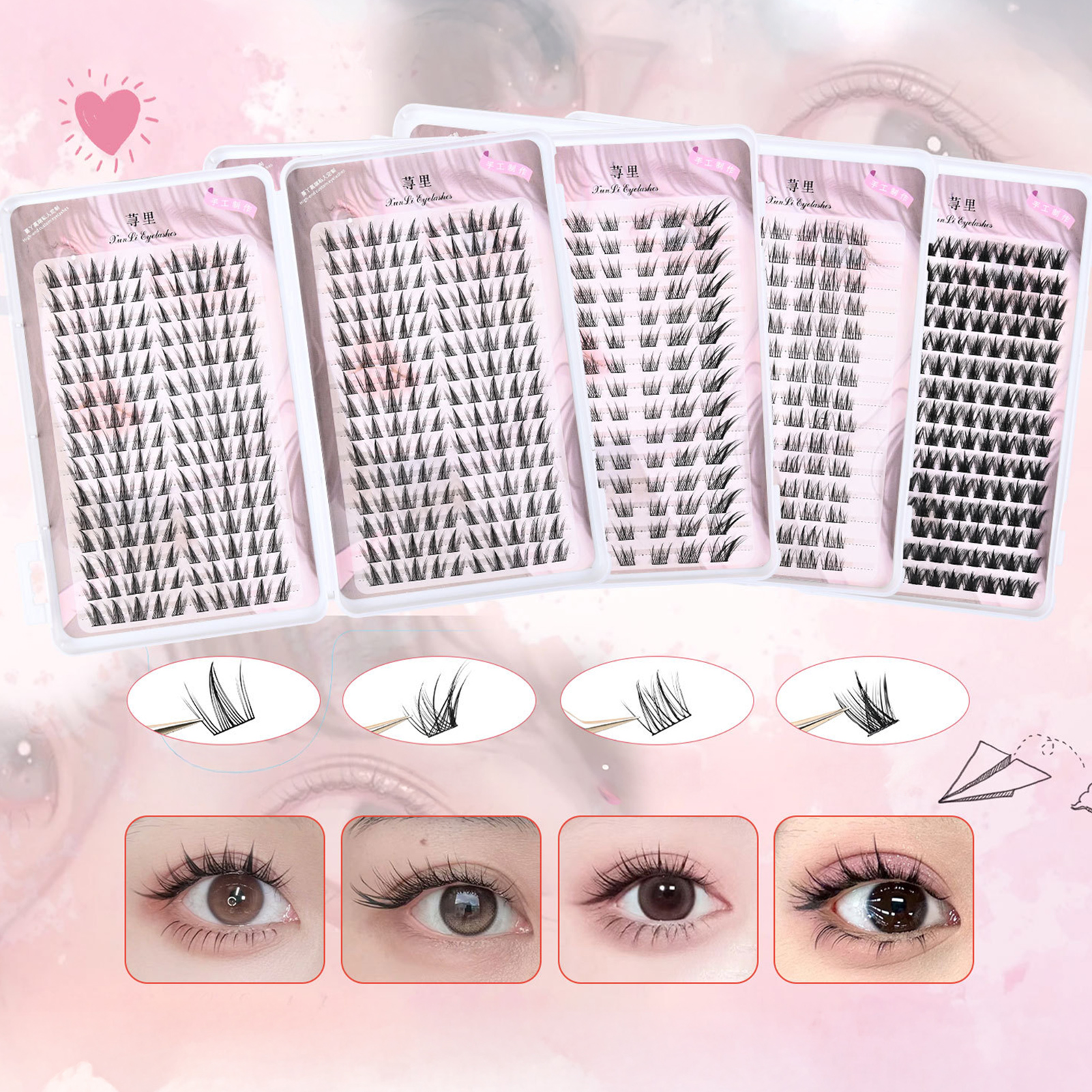 30rows 3D Wispy Fluffy Fake Ey - Eyelash Extension Supernatural avaliação e preço