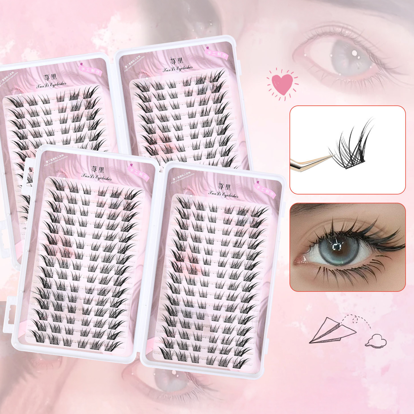 30rows 3D Wispy Fluffy Fake Ey - Eyelash Extension Supernatural avaliação e preço