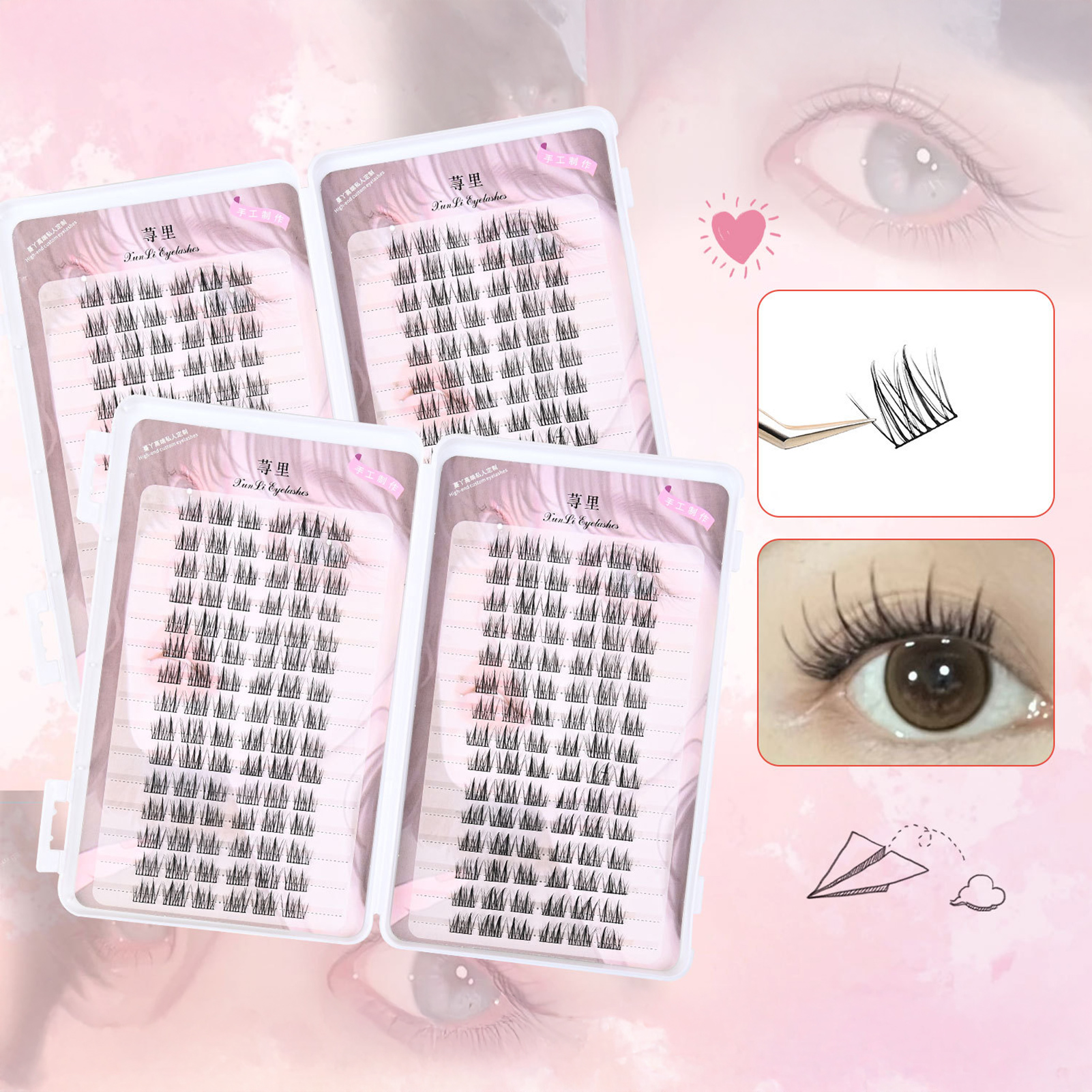 30rows 3D Wispy Fluffy Fake Ey - Eyelash Extension Supernatural avaliação e preço
