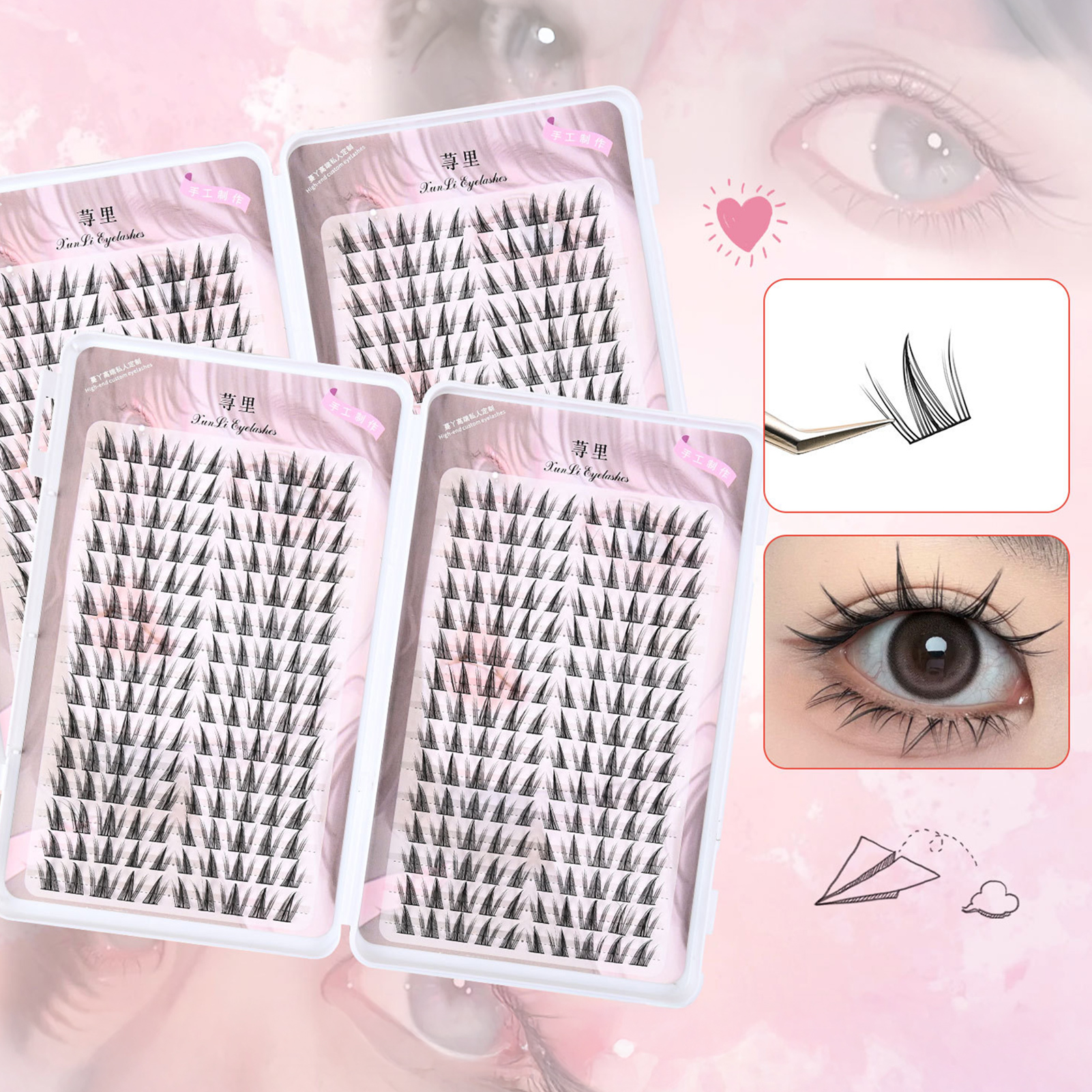 30rows 3D Wispy Fluffy Fake Ey - Eyelash Extension Supernatural avaliação e preço