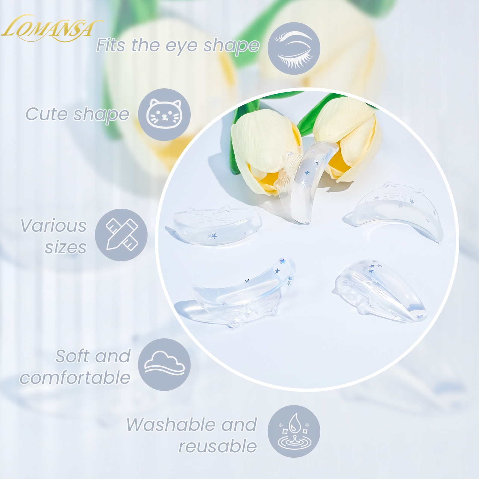 Lomansa 14Pcs C Curl Silicone  - Eyelash Extension London avaliação e preço